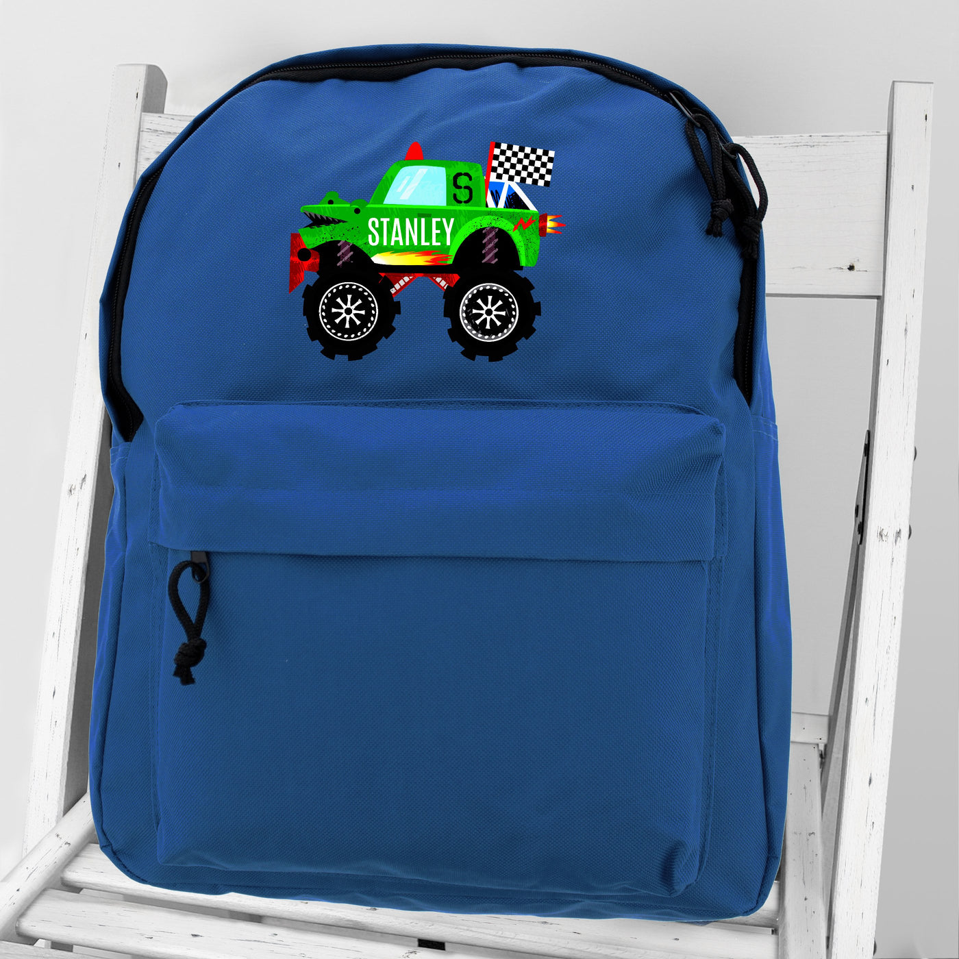 Personalised Monster Truck Blue Backpack - Shop Personalised Gifts