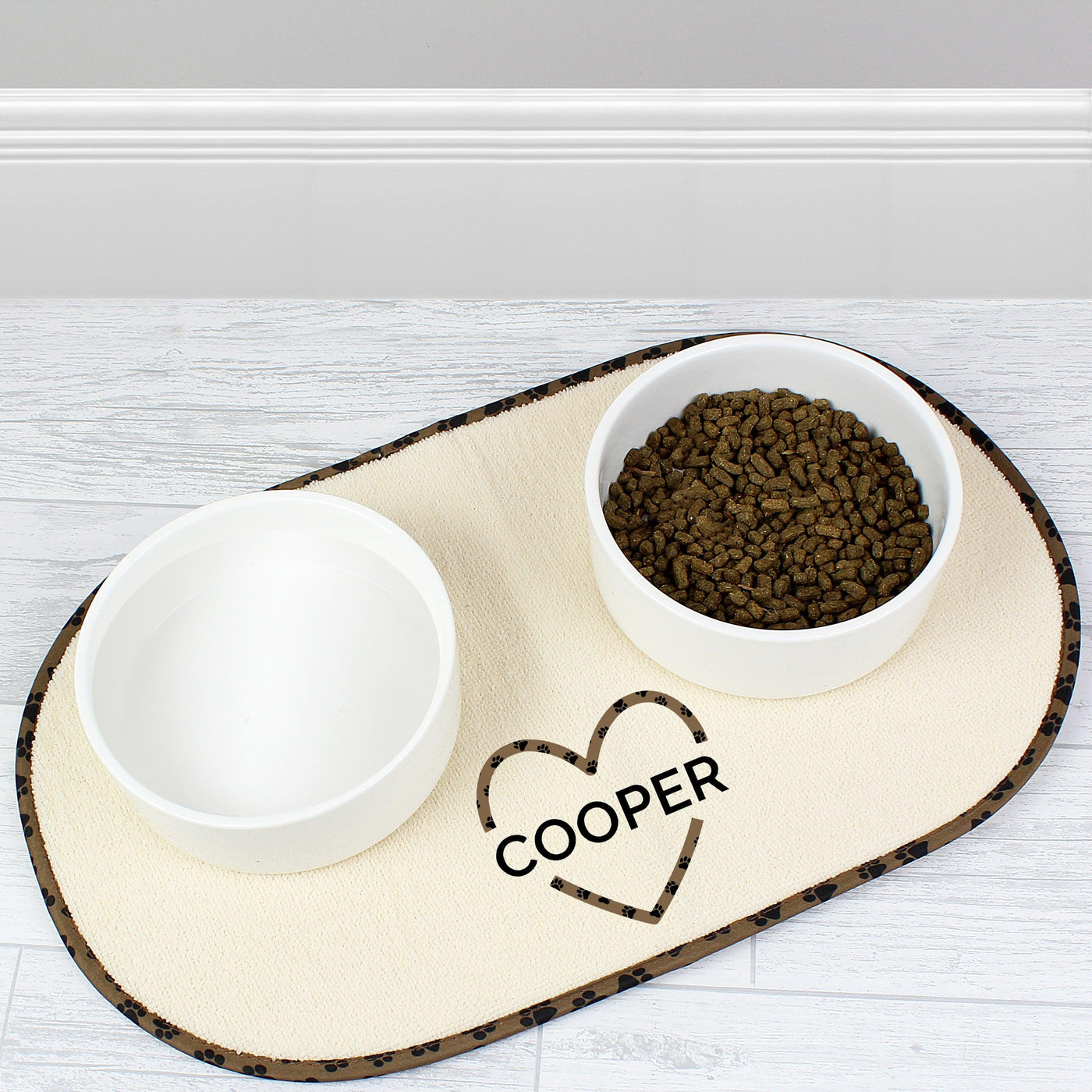 Personalised Love Heart Pet Bowl Placemat - Shop Personalised Gifts