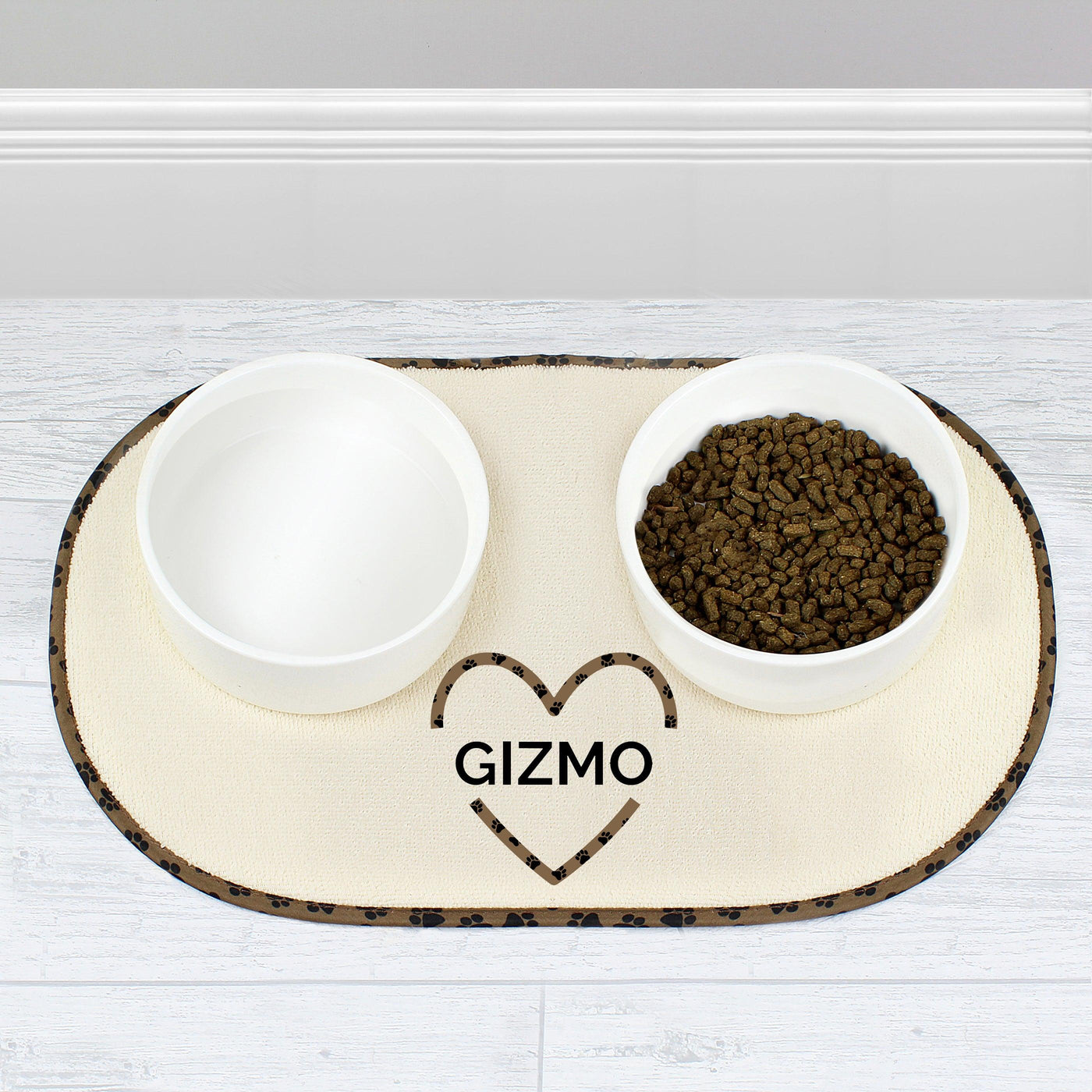 Personalised Love Heart Pet Bowl Placemat - Shop Personalised Gifts