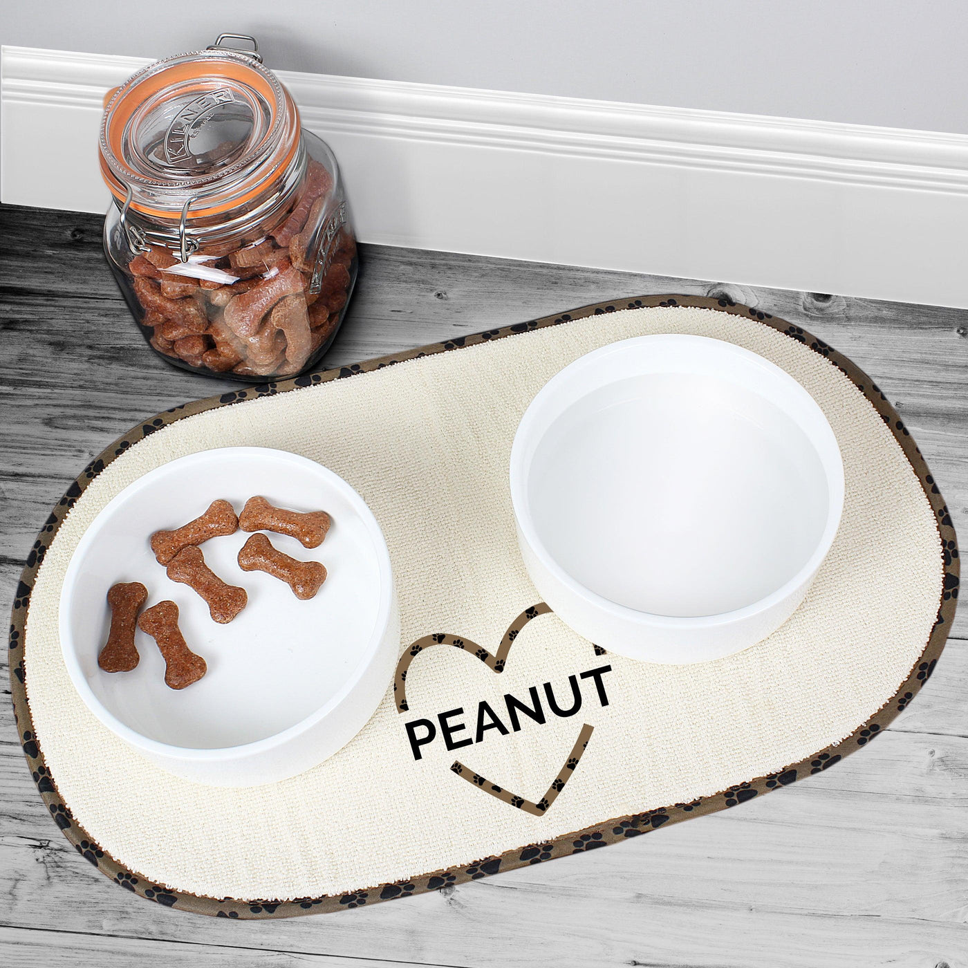 Personalised Love Heart Pet Bowl Placemat - Shop Personalised Gifts