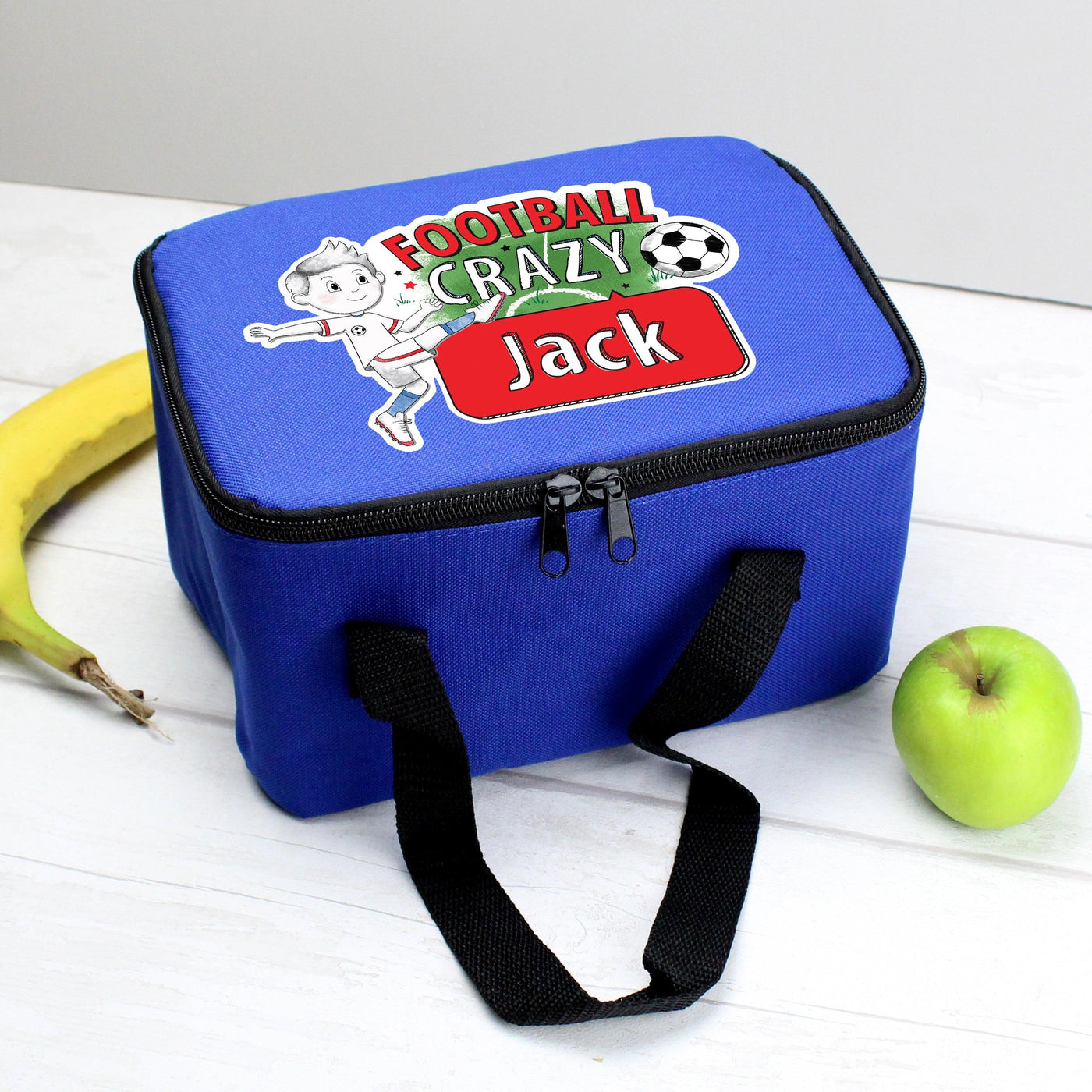 Personalised Football Crazy Blue Lunch Bag - Shop Personalised Gifts