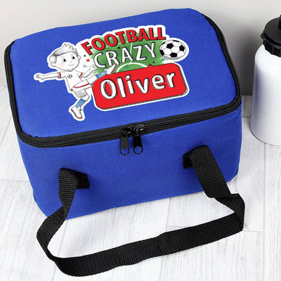 Personalised Football Crazy Blue Lunch Bag - Shop Personalised Gifts