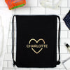 Personalised Gold Heart Swim & Kit Bag - Shop Personalised Gifts