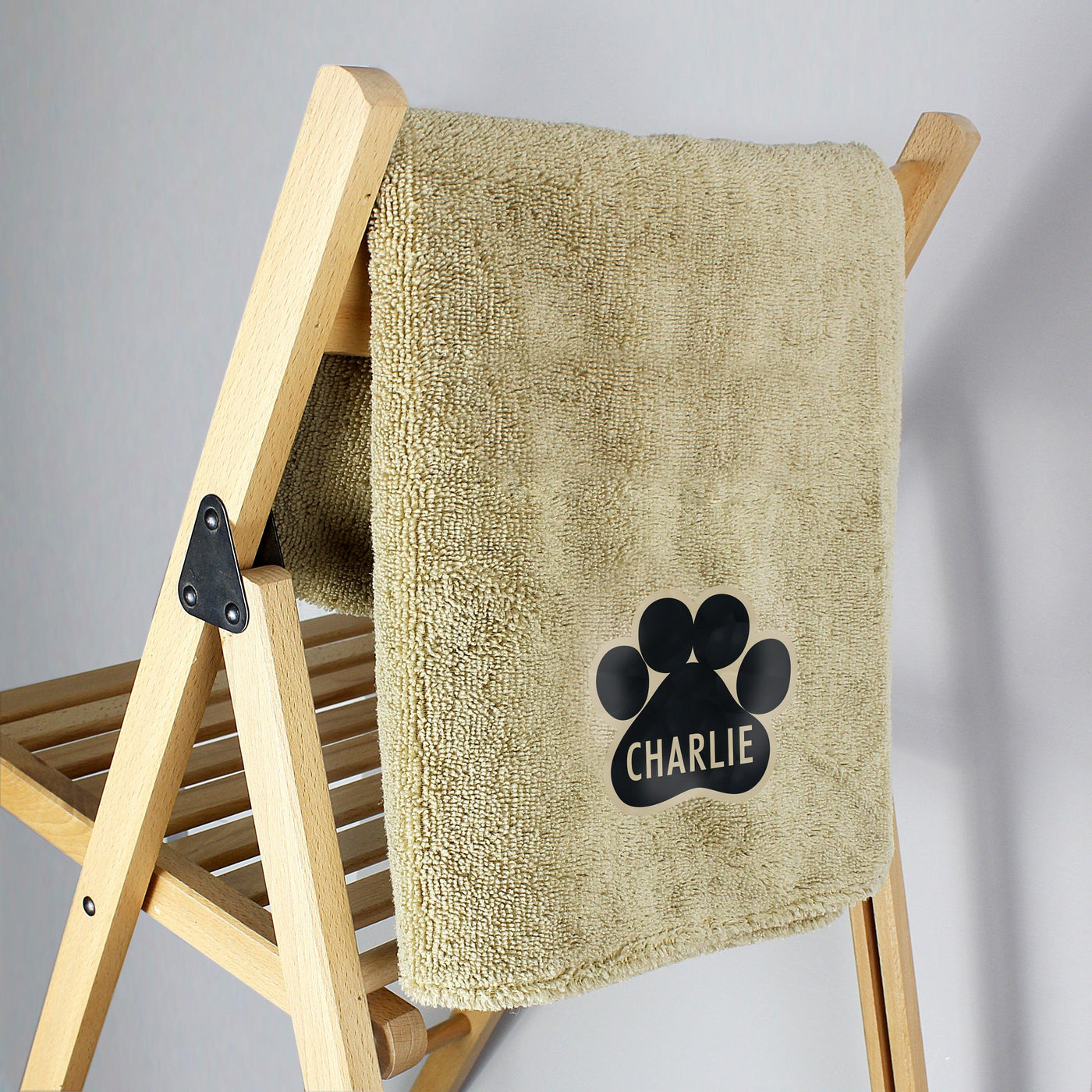 Personalised Paw Print Brown Microfiber Pet Towel - Shop Personalised Gifts