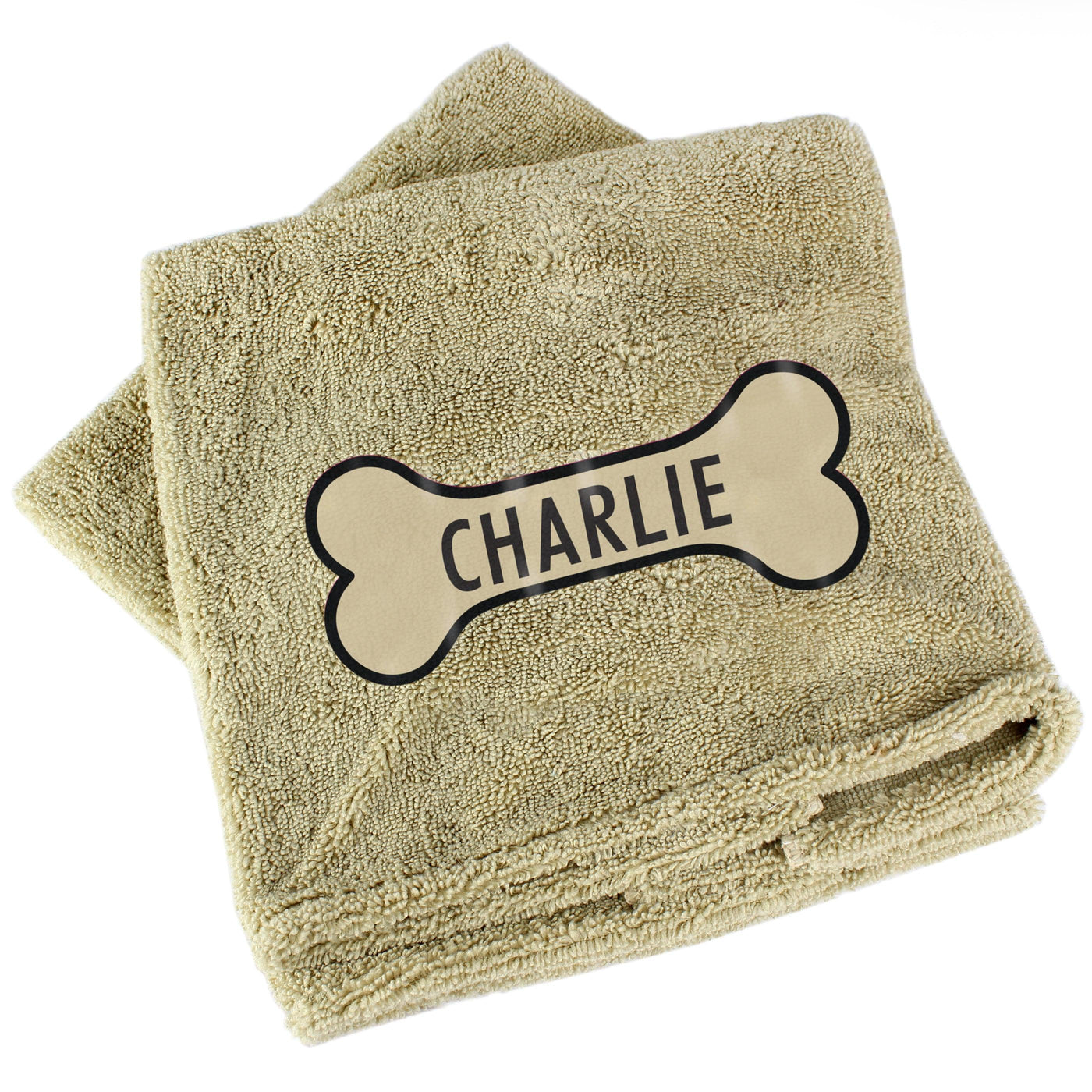 Personalised Bone Brown Microfiber Pet Towel - Shop Personalised Gifts