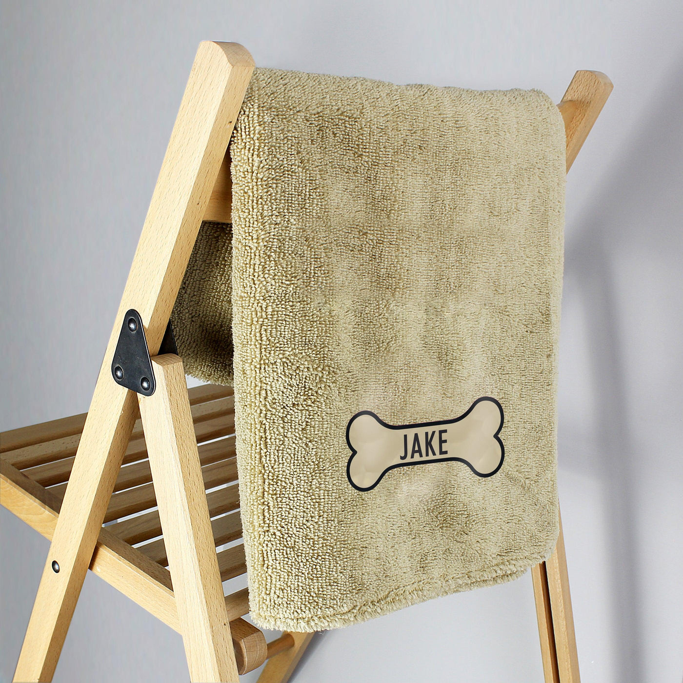 Personalised Bone Brown Microfiber Pet Towel - Shop Personalised Gifts