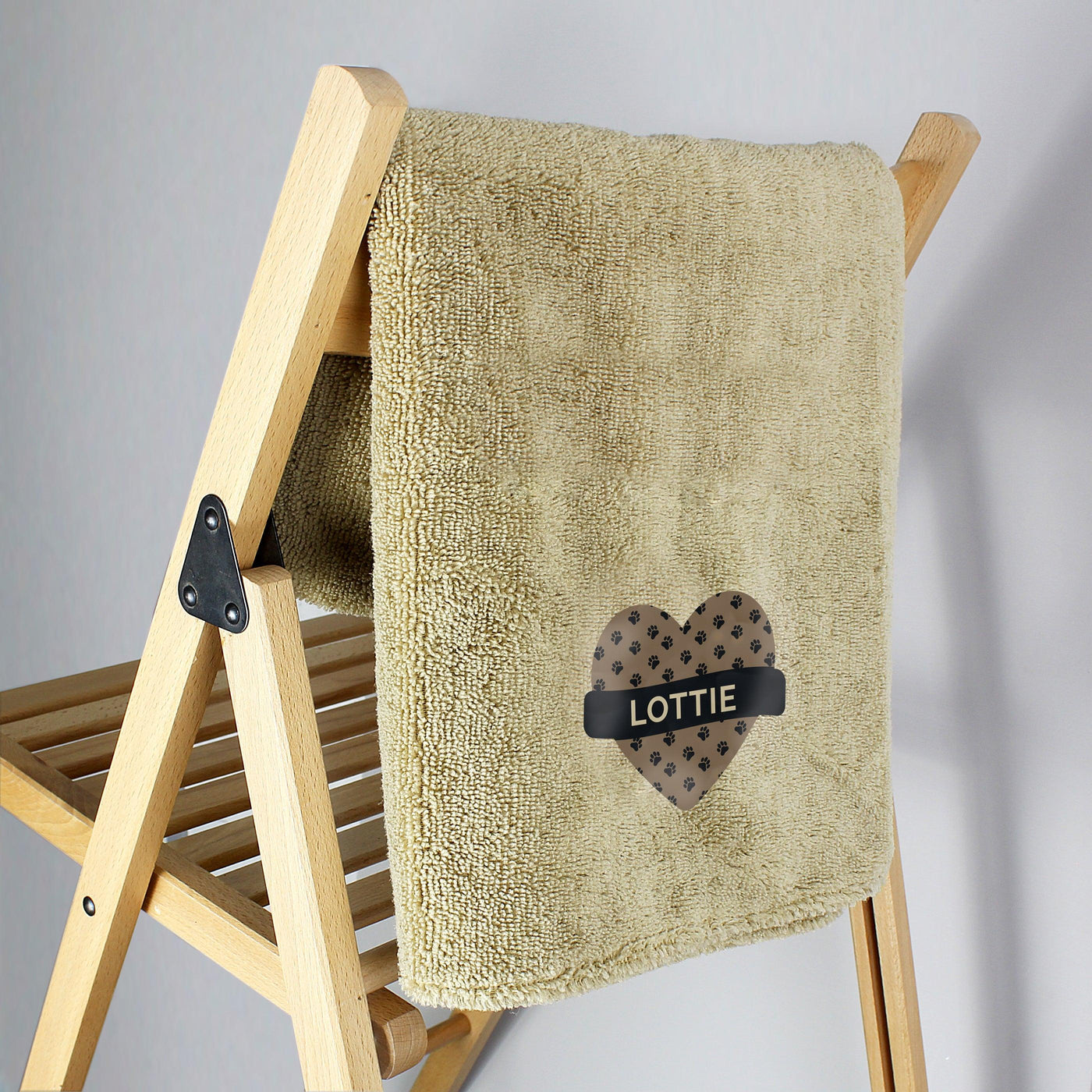 Personalised Heart Brown Microfiber Pet Towel - Shop Personalised Gifts