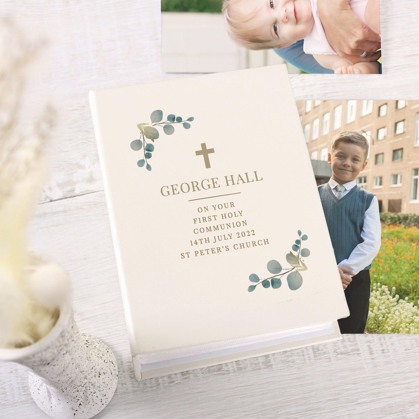 Personalised Botanical Cross 6x4 Photo Album with Sleeves - Shop Personalised Gifts