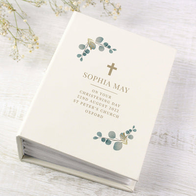 Personalised Botanical Cross 6x4 Photo Album with Sleeves - Shop Personalised Gifts