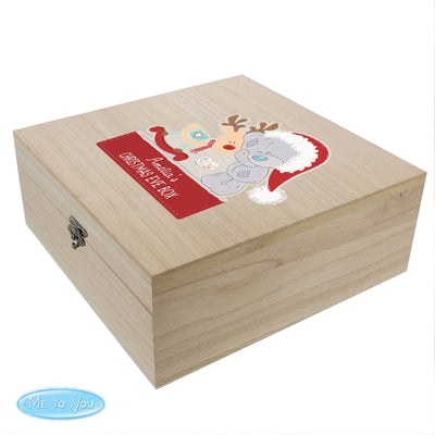 Personalised Tiny Tatty Teddy Large Wooden Christmas Eve Box - By Me To You - Shop Personalised Gifts