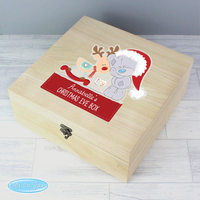 Personalised Tiny Tatty Teddy Large Wooden Christmas Eve Box - By Me To You - Shop Personalised Gifts