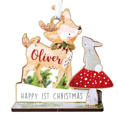 Personalised Make Your Own Festive Fawn 3D Decoration Kit - Shop Personalised Gifts