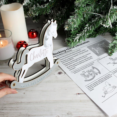 Personalised Make Your Own Rocking Horse 3D Decoration Kit - Shop Personalised Gifts