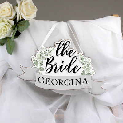 Personalised The Bride Wooden Hanging Decoration - Shop Personalised Gifts