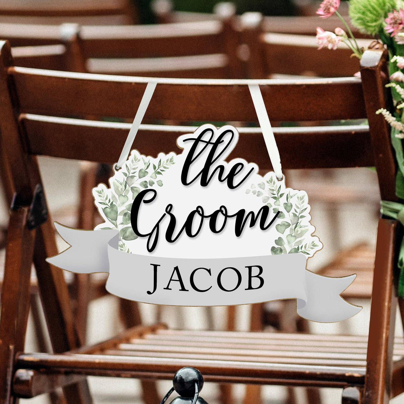 Personalised The Groom Wooden Hanging Decoration - Shop Personalised Gifts