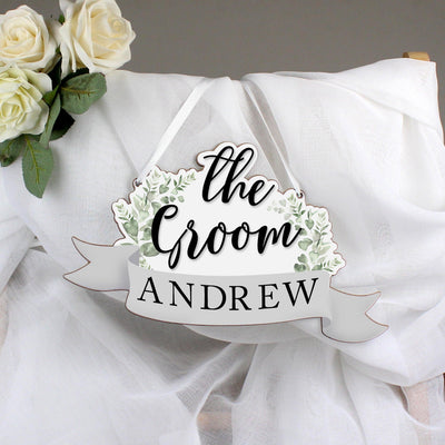Personalised The Groom Wooden Hanging Decoration - Shop Personalised Gifts