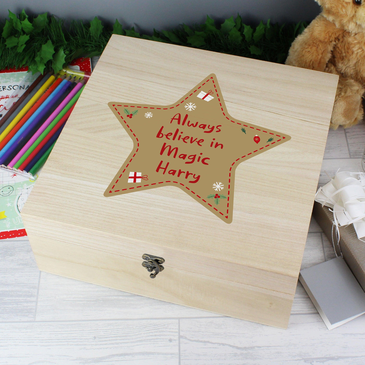 Personalised Christmas Large Wooden Keepsake Christmas Eve Box - Shop Personalised Gifts