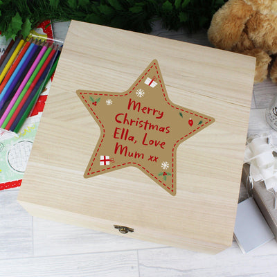 Personalised Christmas Large Wooden Keepsake Christmas Eve Box - Shop Personalised Gifts