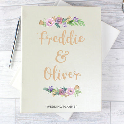 Personalised Floral Watercolour Wedding Planner - Shop Personalised Gifts