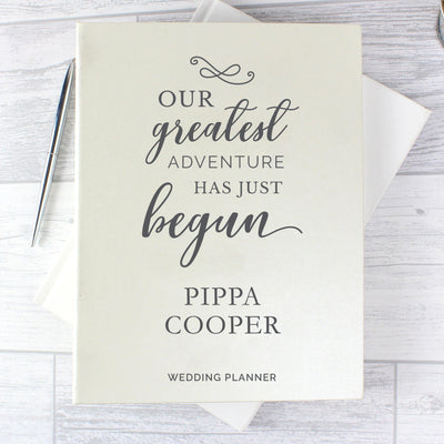 Personalised Our Greatest Adventure Wedding Planner - Shop Personalised Gifts