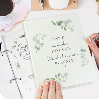 Personalised Botanical Free Text Wedding Planner