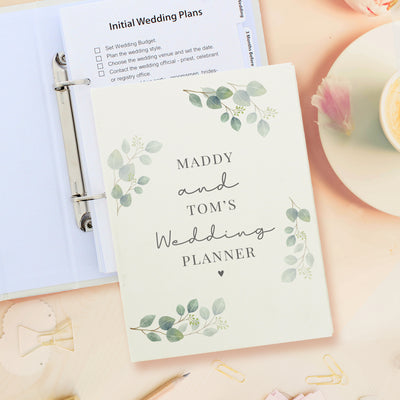 Personalised Botanical Free Text Wedding Planner