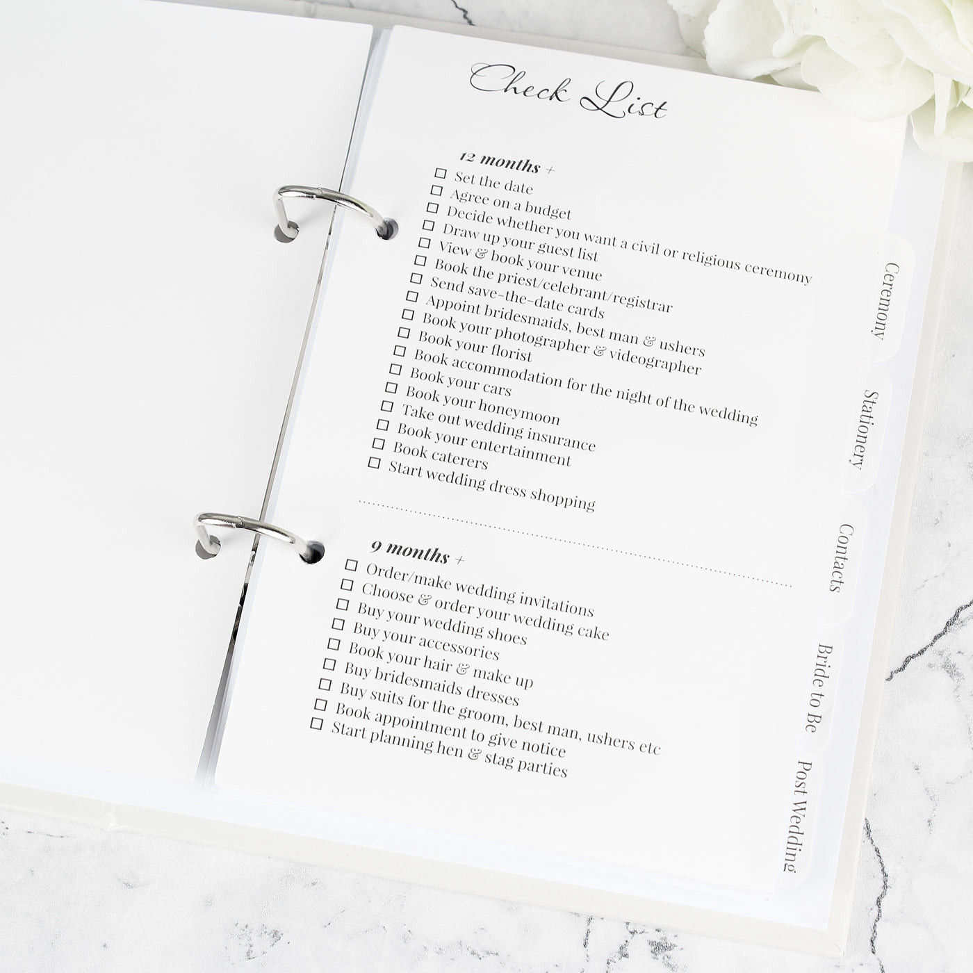 Personalised Botanical Free Text Wedding Planner