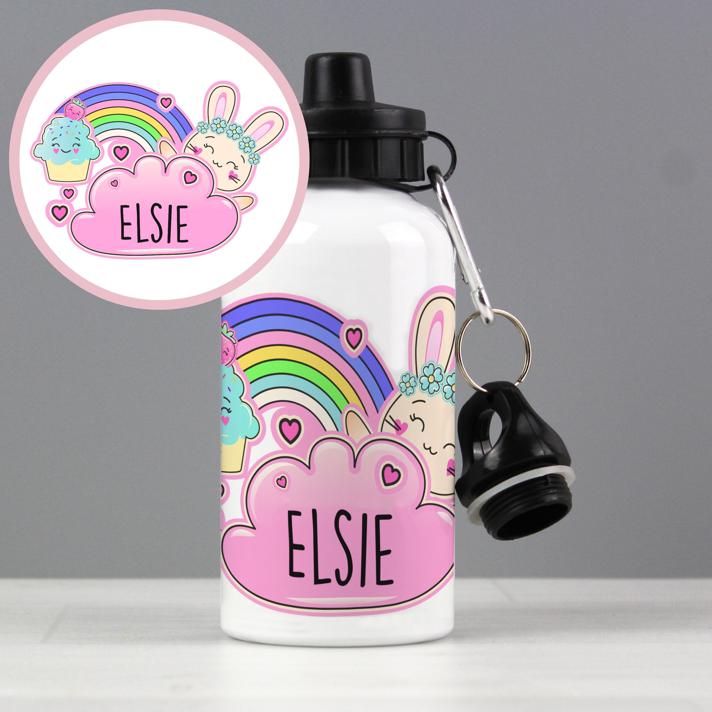 Personalised Cute Bunny Drinks Bottle - Shop Personalised Gifts