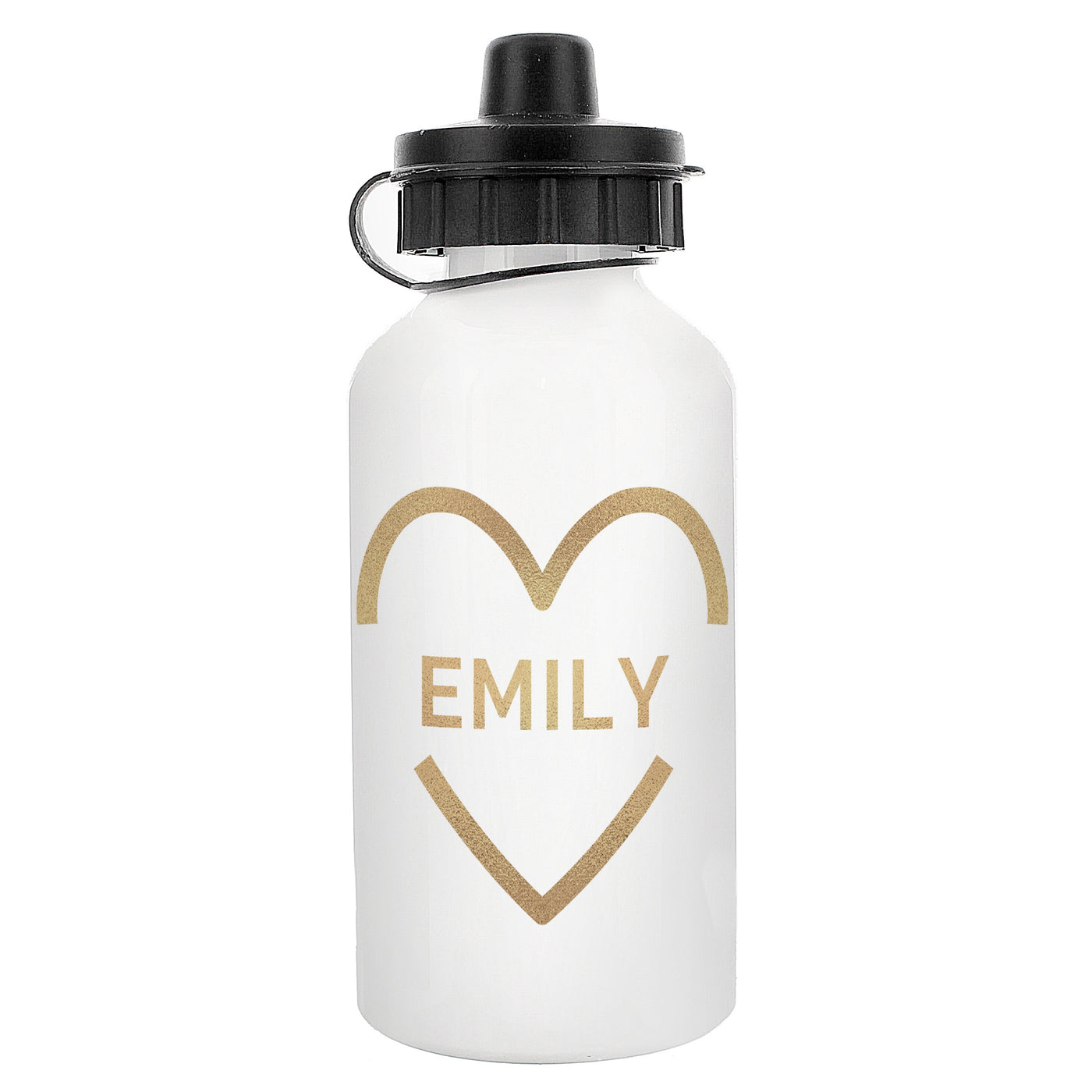Personalised Gold Heart Drinks Bottle - Shop Personalised Gifts