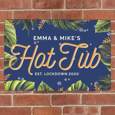 Personalised Hot Tub Metal Sign - Shop Personalised Gifts