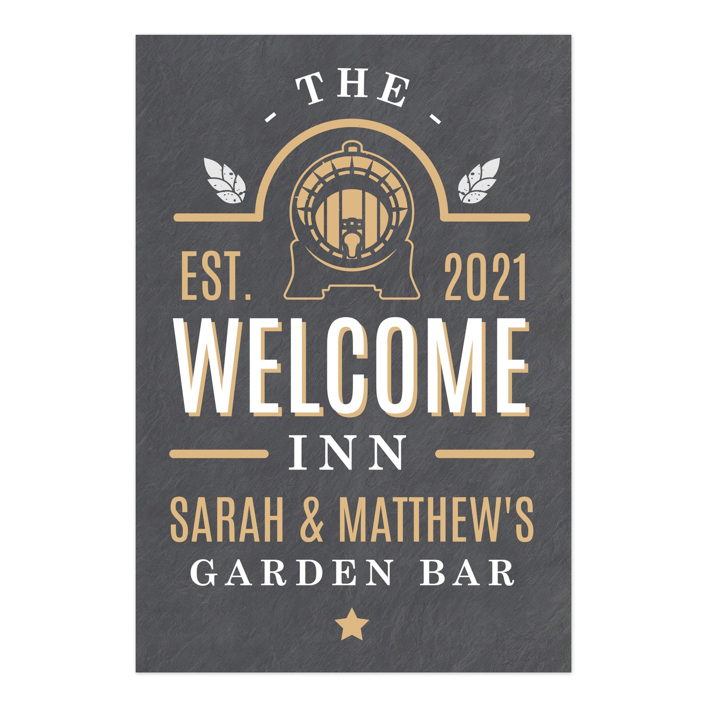 Personalised The Welcome Inn Metal Sign - Shop Personalised Gifts