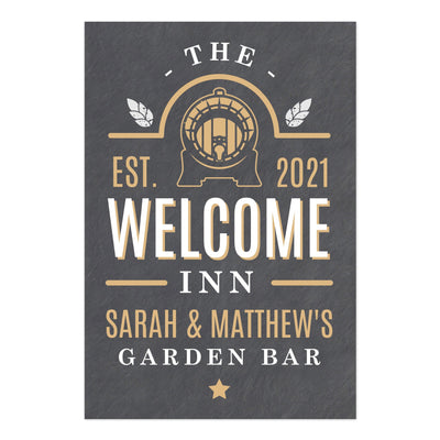 Personalised The Welcome Inn Metal Sign - Shop Personalised Gifts