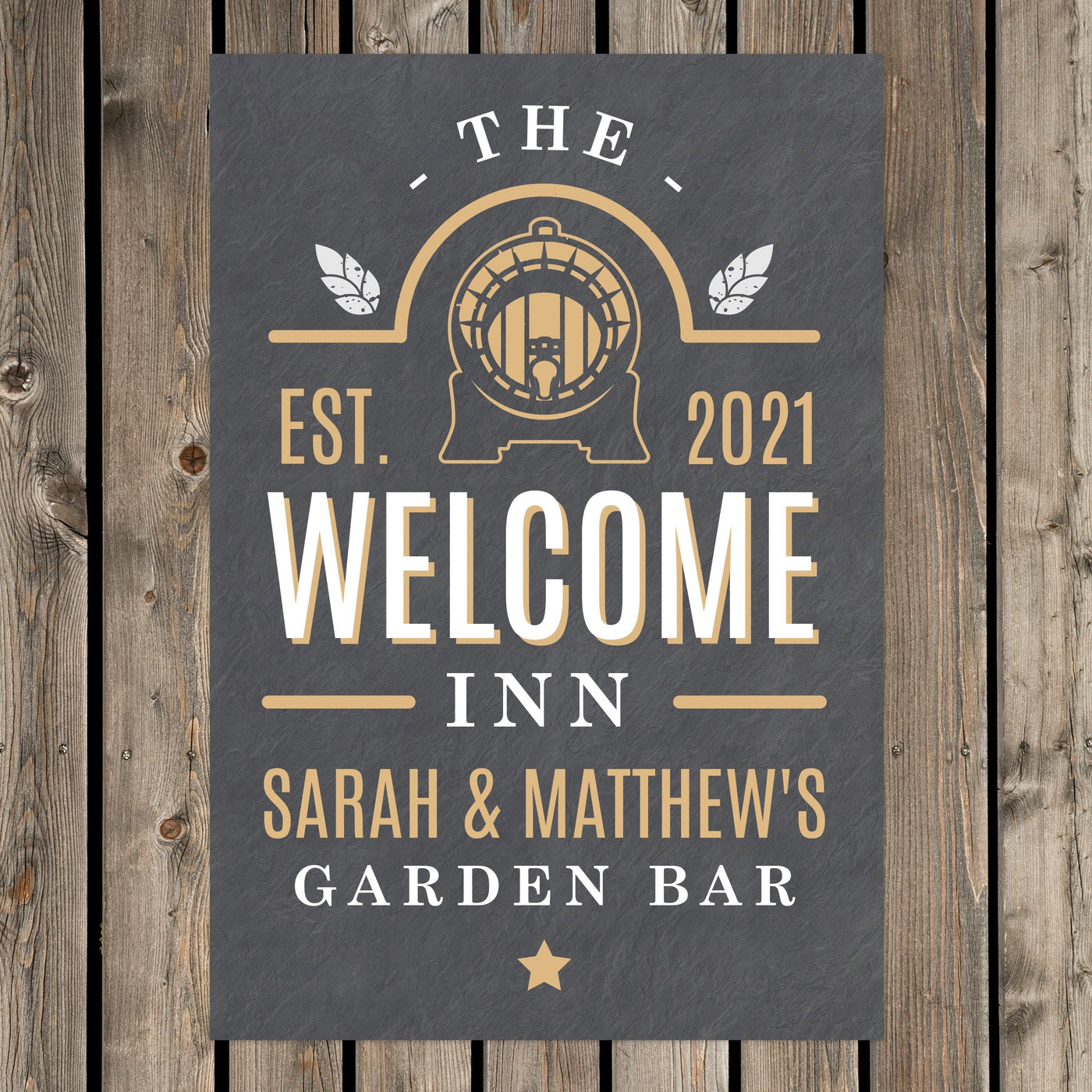 Personalised The Welcome Inn Metal Sign - Shop Personalised Gifts