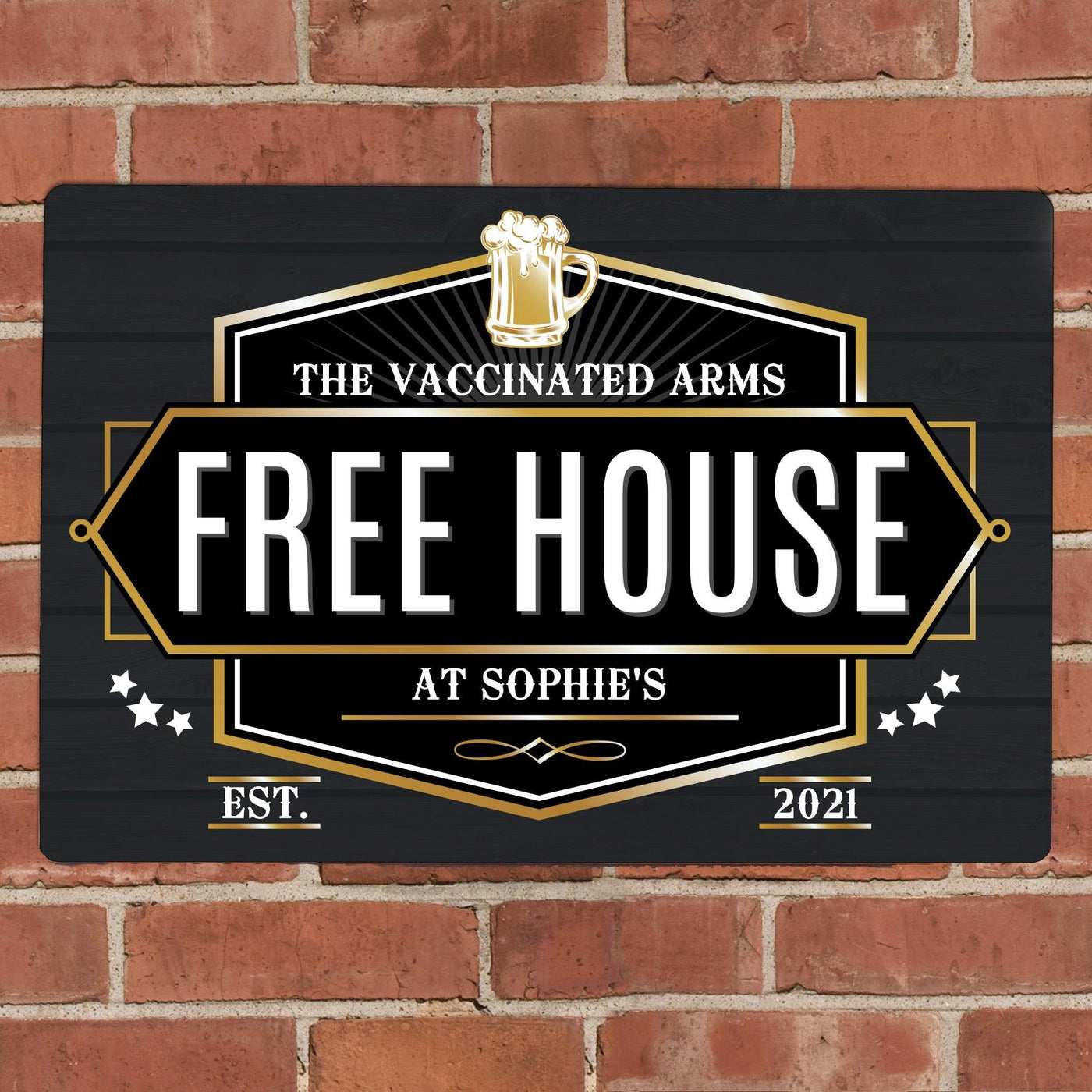 Personalised Free House Black Metal Sign - Shop Personalised Gifts