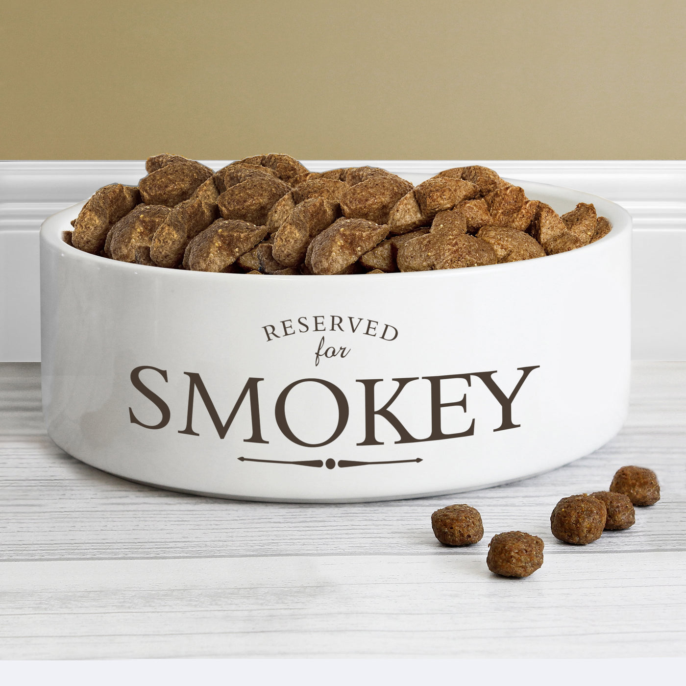 Personalised Reserved For 14cm Medium White Pet Bowl - Shop Personalised Gifts