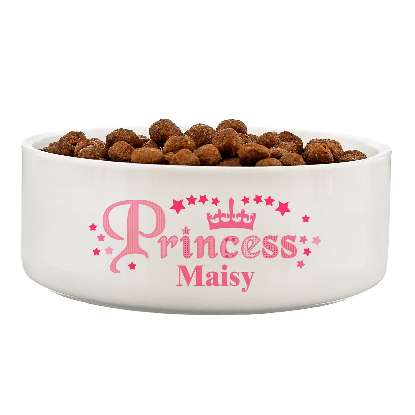 Personalised Princess 14cm Medium White Pet Bowl - Shop Personalised Gifts