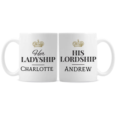 Personalised Ladyship and Lordship Ceramic Mug Set - Shop Personalised Gifts