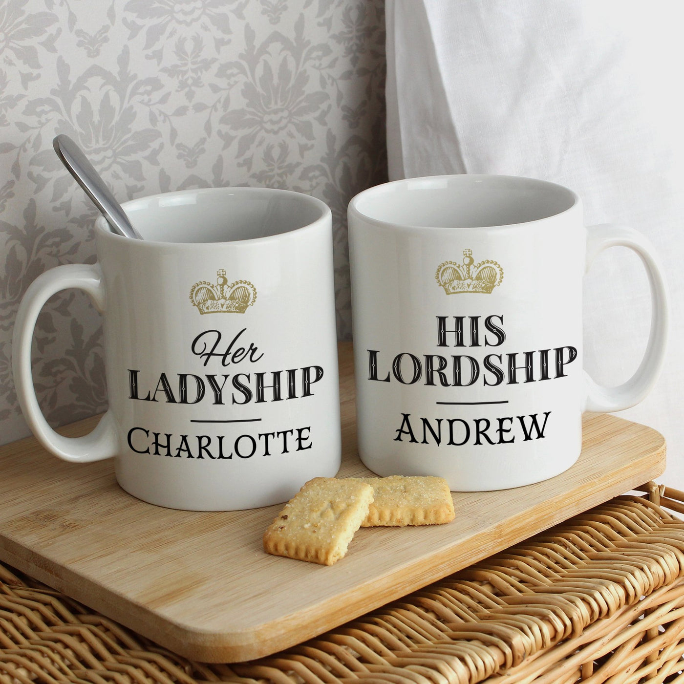 Personalised Ladyship and Lordship Ceramic Mug Set - Shop Personalised Gifts