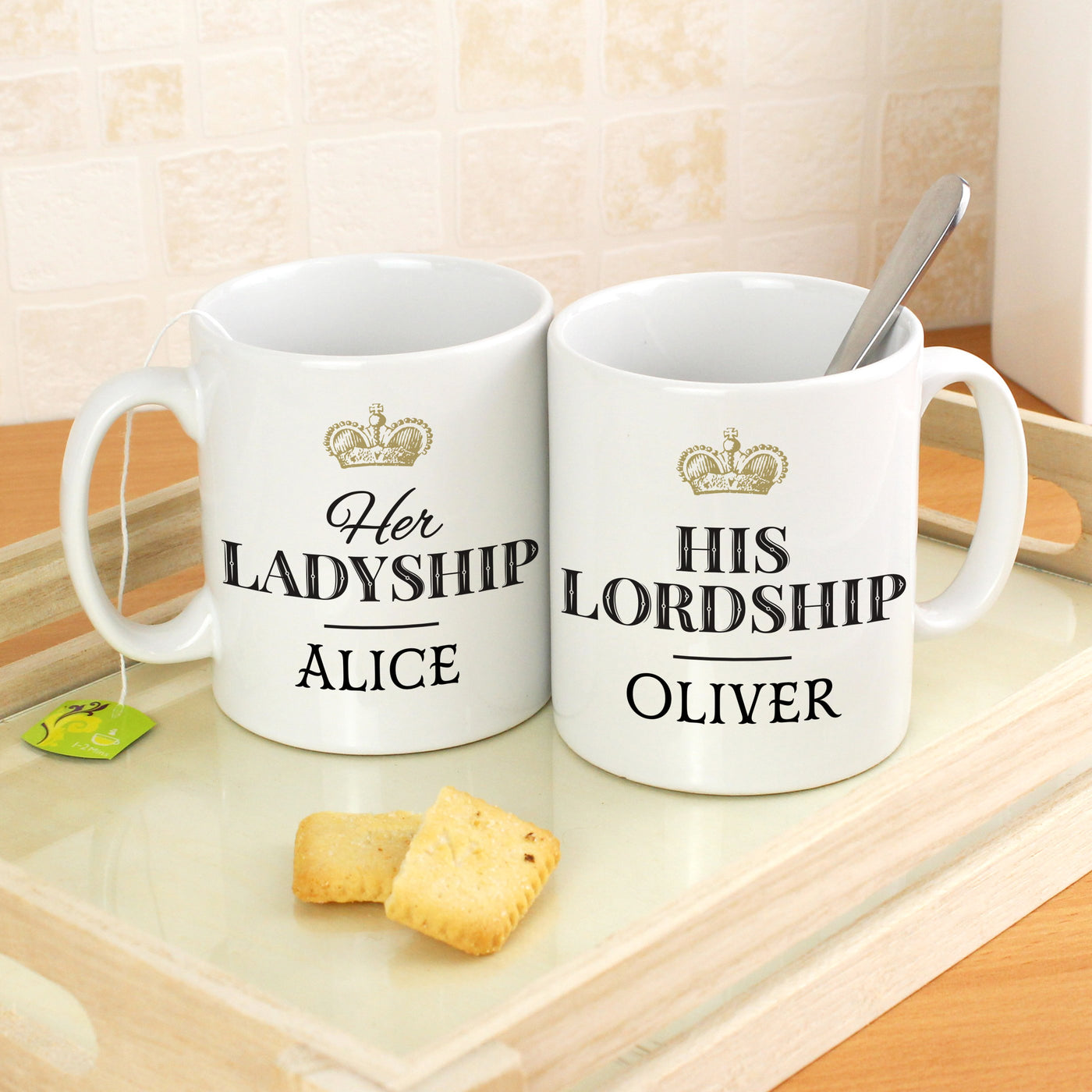 Personalised Ladyship and Lordship Ceramic Mug Set - Shop Personalised Gifts