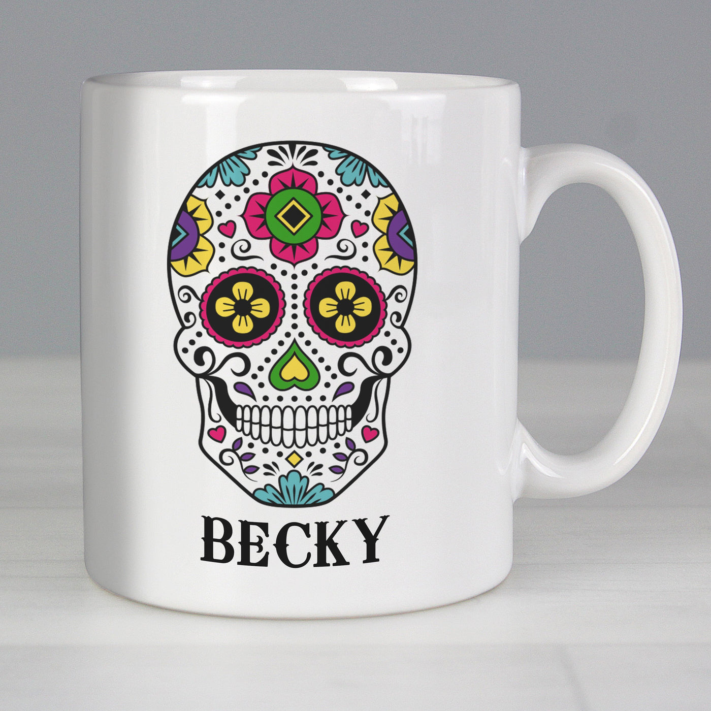 Personalised Sugar Skull Halloween Mug - Shop Personalised Gifts