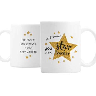 Personalised Star Teacher's Ceramic Mug - Shop Personalised Gifts