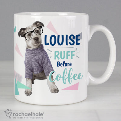 Personalised Rachael Hale Ceramic 'Ruff Before Coffee' Dog Mug - Shop Personalised Gifts