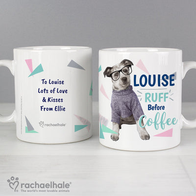 Personalised Rachael Hale Ceramic 'Ruff Before Coffee' Dog Mug - Shop Personalised Gifts