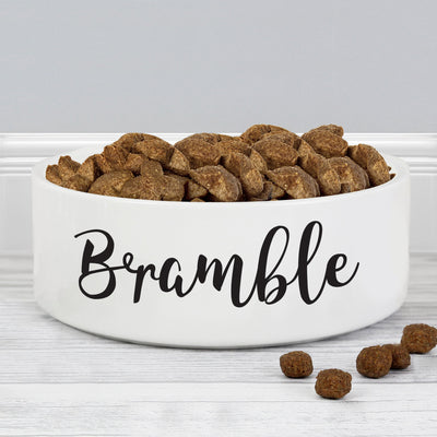 Personalised Any Name 14cm Medium White Pet Bowl - Shop Personalised Gifts