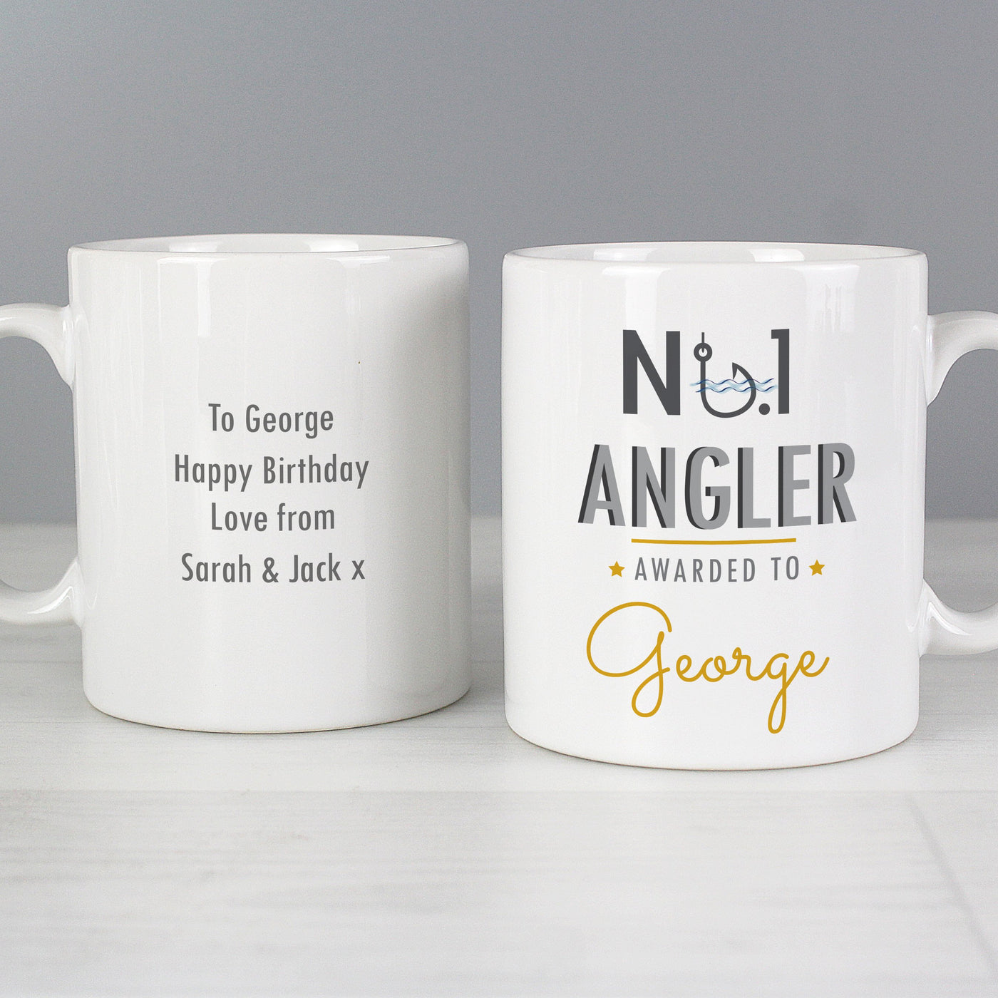 Personalised No.1 Angler Ceramic Mug - Shop Personalised Gifts
