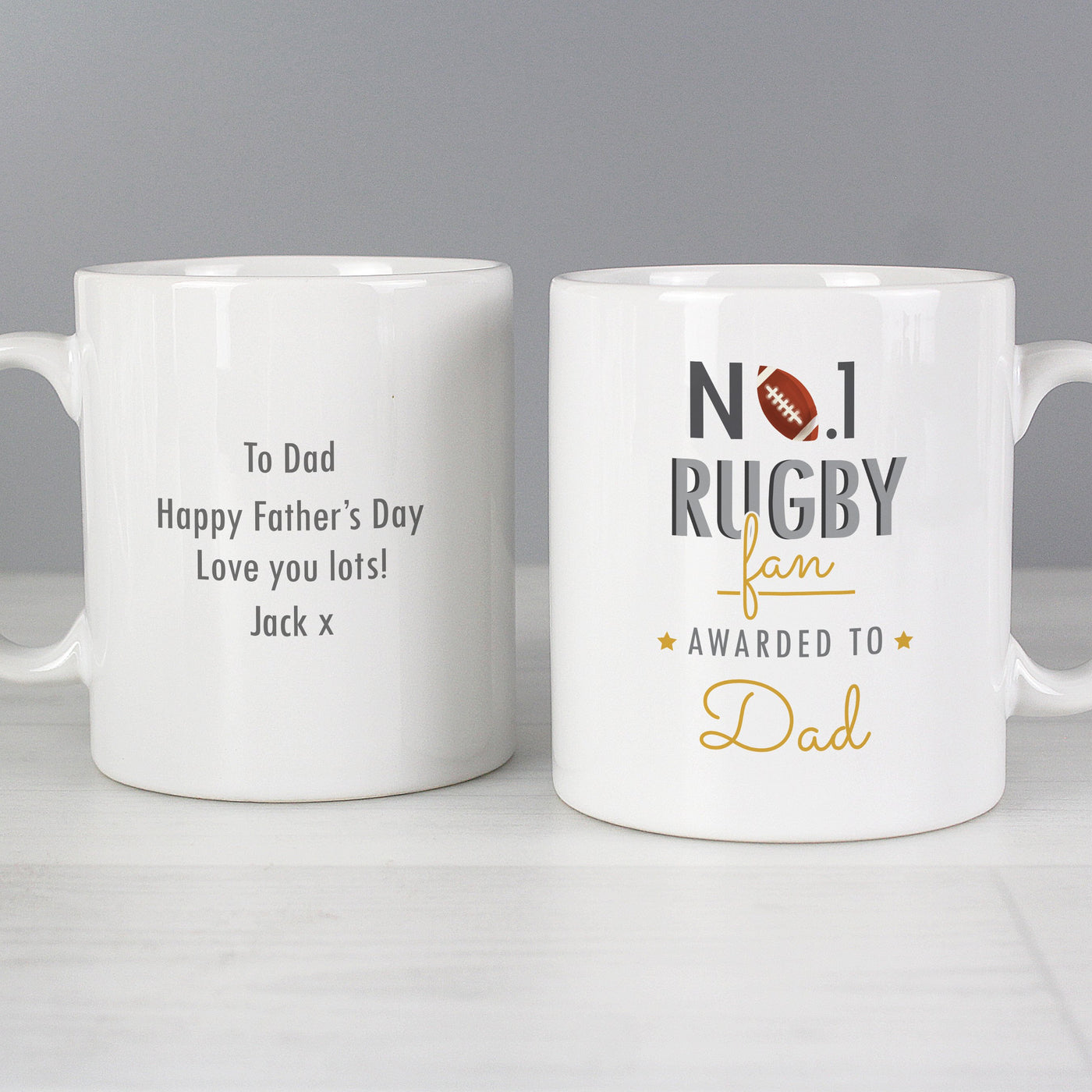 Personalised No.1 Rugby Fan Ceramic Mug - Shop Personalised Gifts