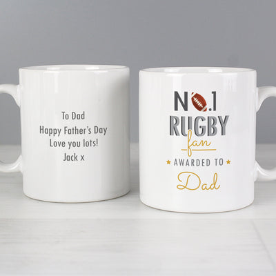 Personalised No.1 Rugby Fan Ceramic Mug - Shop Personalised Gifts