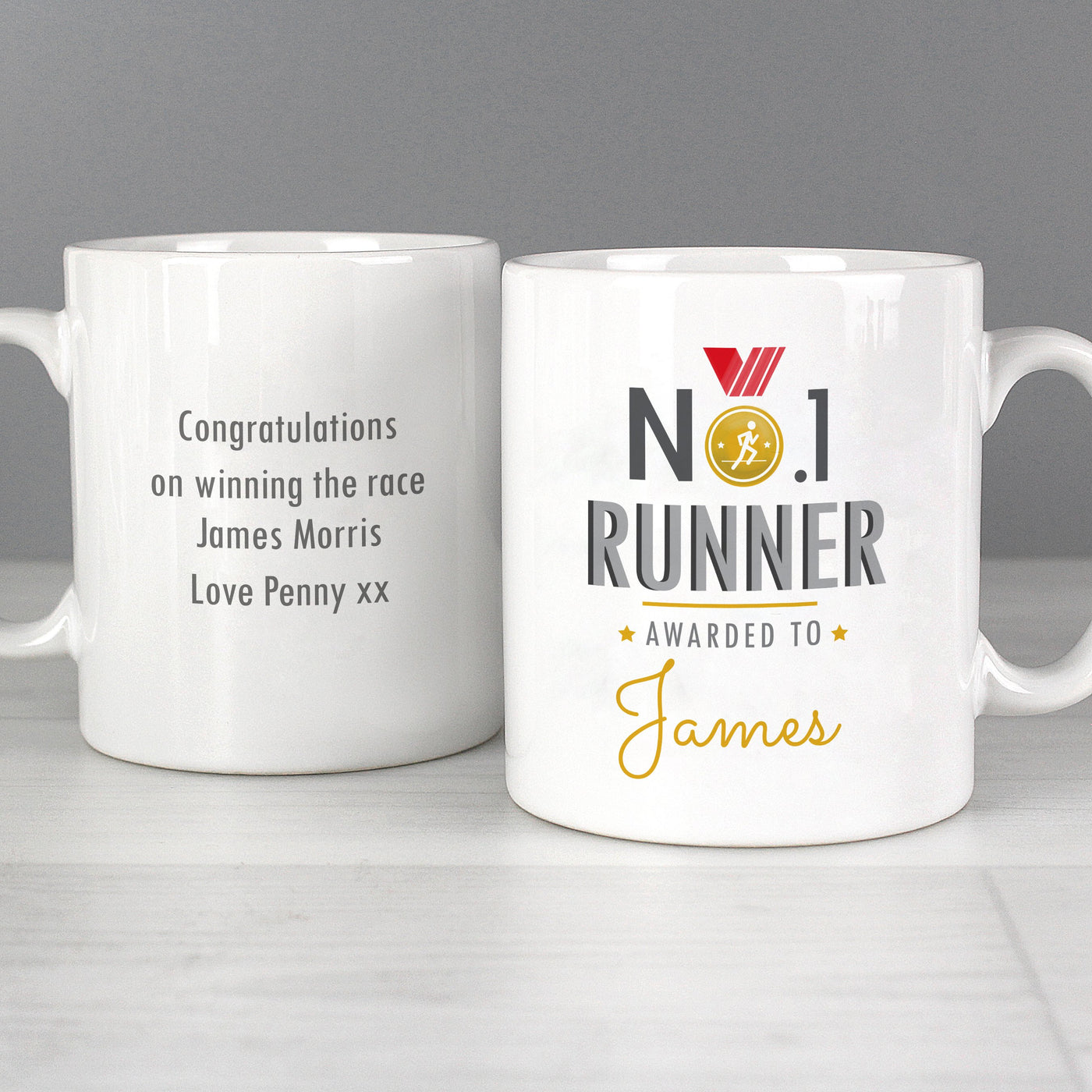 Personalised No.1 Runner Ceramic Mug - Shop Personalised Gifts