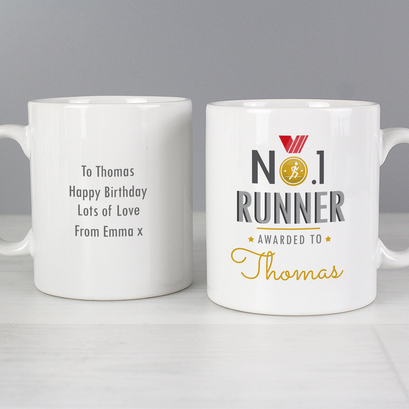 Personalised No.1 Runner Ceramic Mug - Shop Personalised Gifts