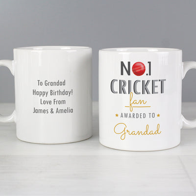 Personalised No.1 Cricket Fan Ceramic Mug - Shop Personalised Gifts